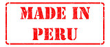 Made in Peru on Red Rubber Stamp.