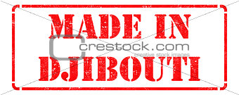 Made in Djibouti on Red Rubber Stamp.