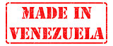 Made in Venezuela on Red Rubber Stamp.