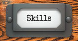 Skills - Concept on Label Holder.