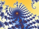 Decorative fractal background with spirals