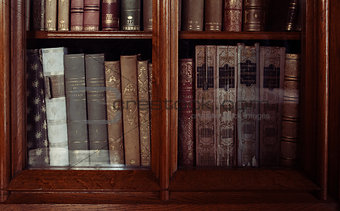 historic old books in library