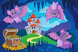 Bats in fairy tale cave