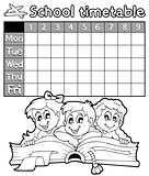 Coloring book school timetable 2