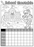 Coloring book school timetable 6