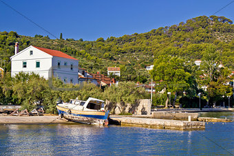 Idyllic small island village waterfront