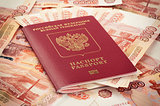 Russian passport with money