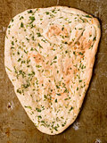 rustic indian garlic and cilantro naan bread