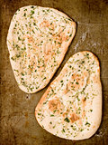 rustic indian garlic and parsley naan bread
