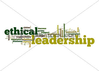 Ethical leadership word cloud