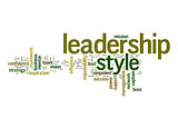 Leadership style word cloud