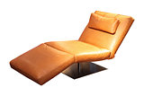 Leather chaise longue