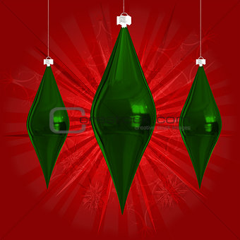 Green Christmas decorations
