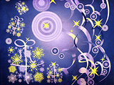 Grunge blue Christmas background