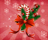 Grunge christmas candy cane pink background