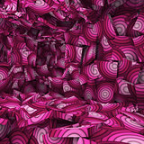 pink concentric 3d abstract shape interior fragmented