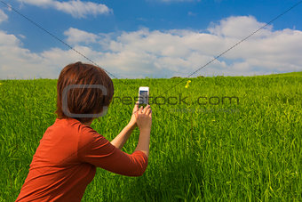 Taking pictures with a cellphone