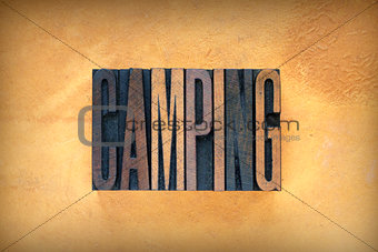 Camping Letterpress
