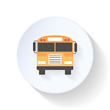 School bus flat icon