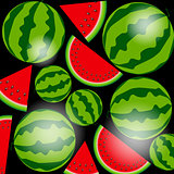 Background From Watermelon. Vector Illustration.