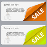 Sale Banner with Place for your Text. Vector Illustration