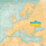 Map of Europe - Ukraine (Vintage Series)