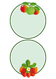 Apple strawberry label