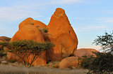 Rock formation at Spitzkoppe in Namibia
