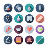 Flat Design Icons For Medical