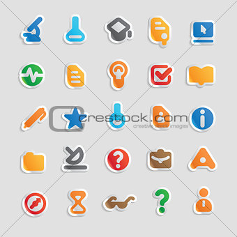 Sticker icons for science