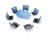 Cloud computing concept.