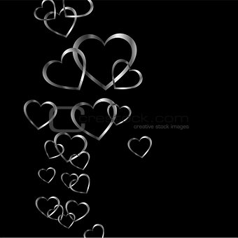 Floating hearts background
