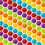 Background with colorful hexagon