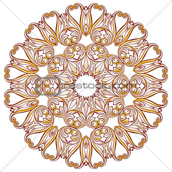 Ornate floral pattern on white