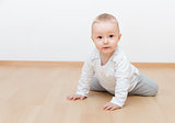 little baby crawling