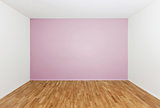 Empty room with a pink wall
