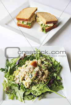 tuna salad and sandwich