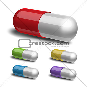 Set of medical capsule