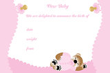 Birthday card for girl with cute bear