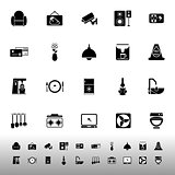 Cafe and restaurant icons on white background