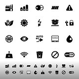 Electronic sign icons on white background