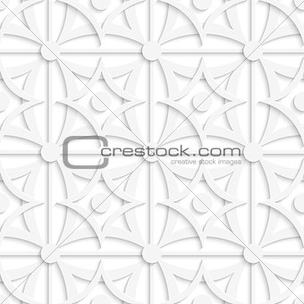 Geometric white pattern with layering and dots