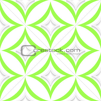 White and green pointy rhombuses seamless