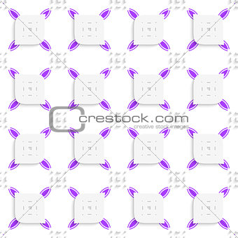 White and purple small rectangle gropes and perforated leaves se