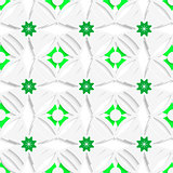 White ornament and green layering seamless