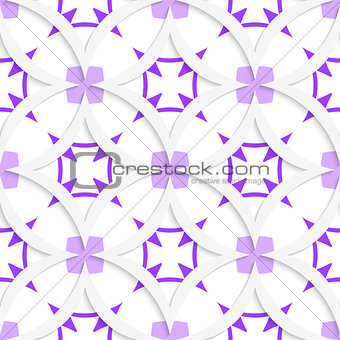 White vertical pointy squares with purple layering seamless