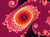Decorative fractal background with pink spirals
