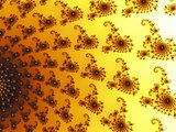 Decorative fractal background in a yellow colors