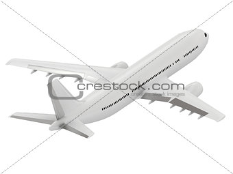 Big white passenger airliner