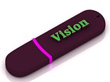 Vision - 3d inscription bright volume letter on USB flash 